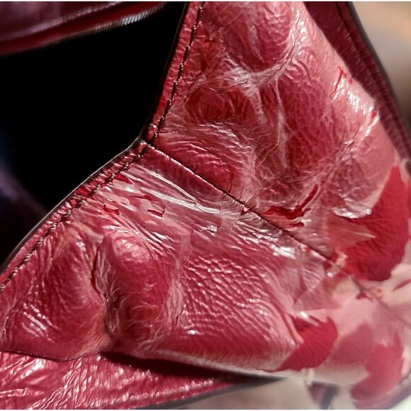 Loewe Lollipop Red Patent Leather Multi-use Shoulder Satchel Bag w/ Papers, VTG - Picture 10 of 14